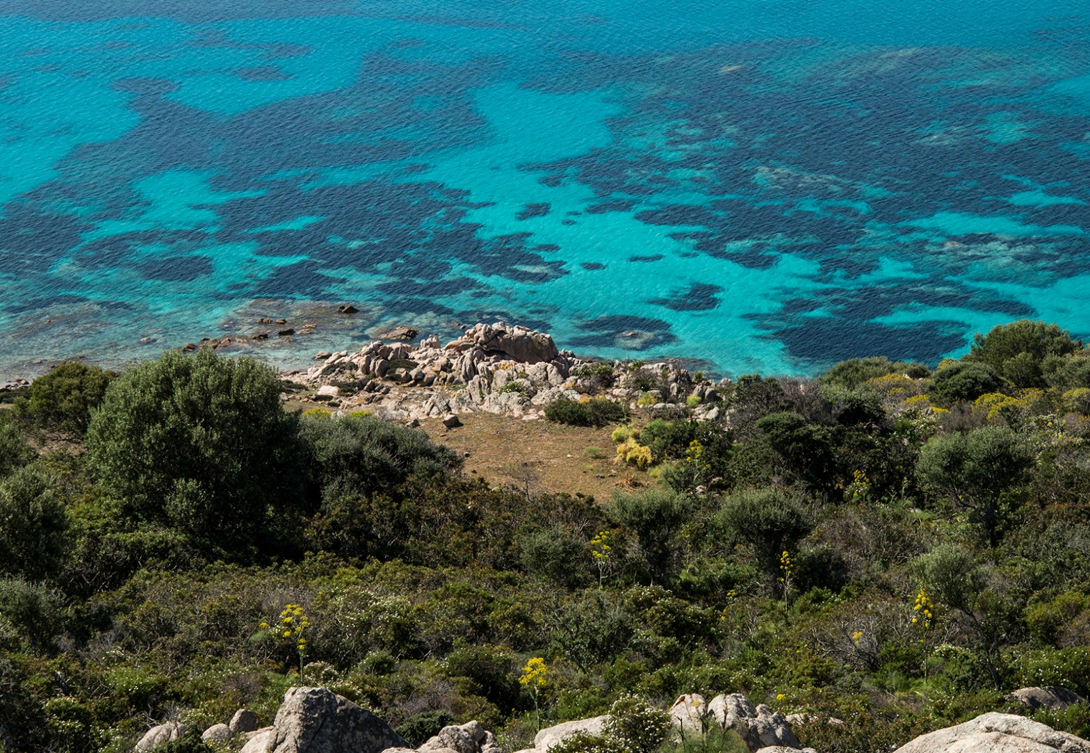 Pools of colourful water