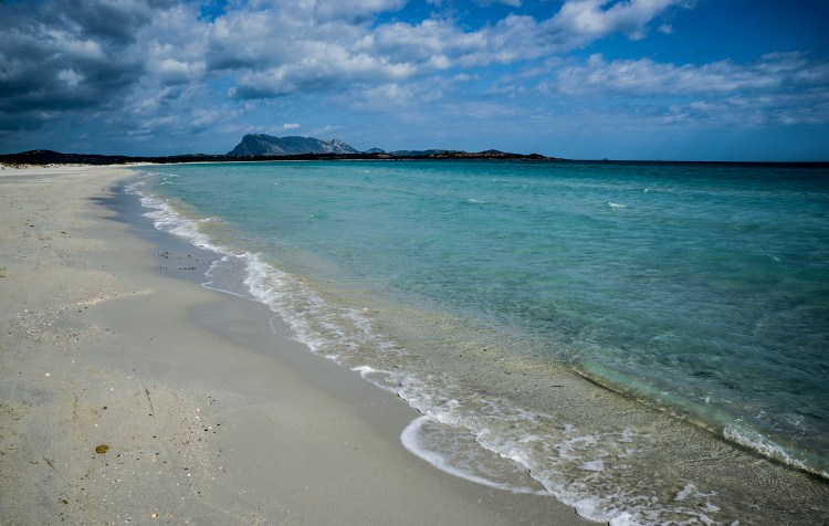 Empty beach in winter
